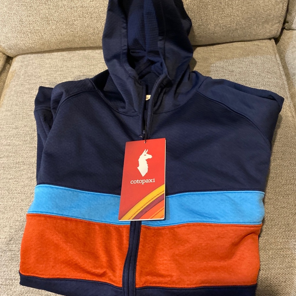 NWT Cotopaxi Bandera Hooded Full Zip Mens XL Maritime Stripes